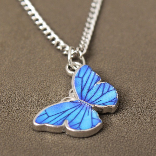 Кулон "Голубая бабочка", С13798