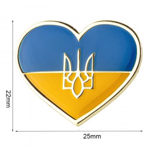 Брошка пін "Україна. Серце"