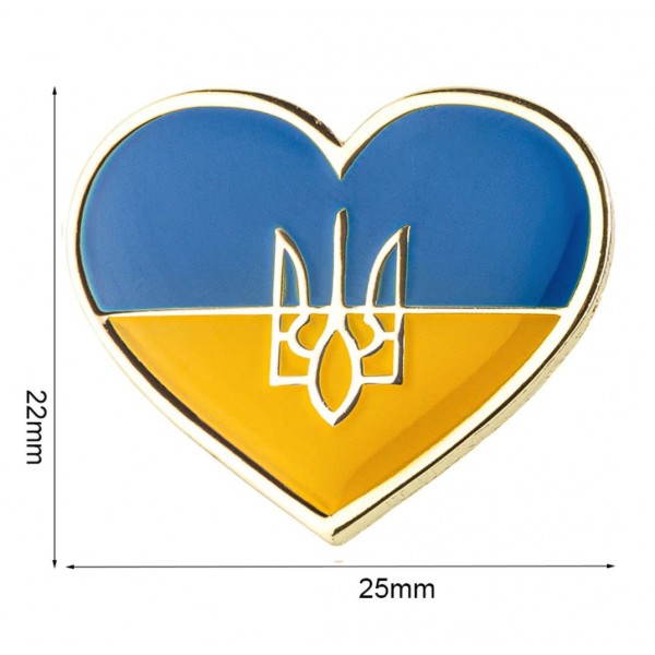 Брошка пин "Украина. Сердце", С13811
