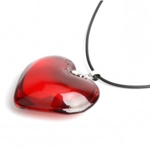 Жіночий кулон "Червоне серце", С13874