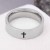 Кольцо "Крест" серебристое 6 мм
