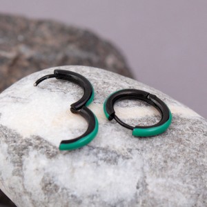 Сережки-кільця, зелені, С13917