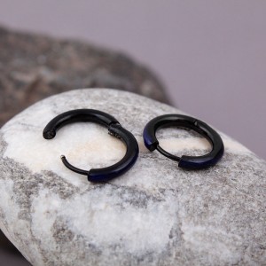 Серьги-кольца, синие, С13918