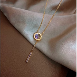Женский кулон "Purple Crystal", С13943