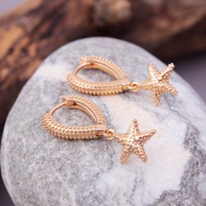 Жіночі сережки Xuping "Морська зірка", позолота, С14026