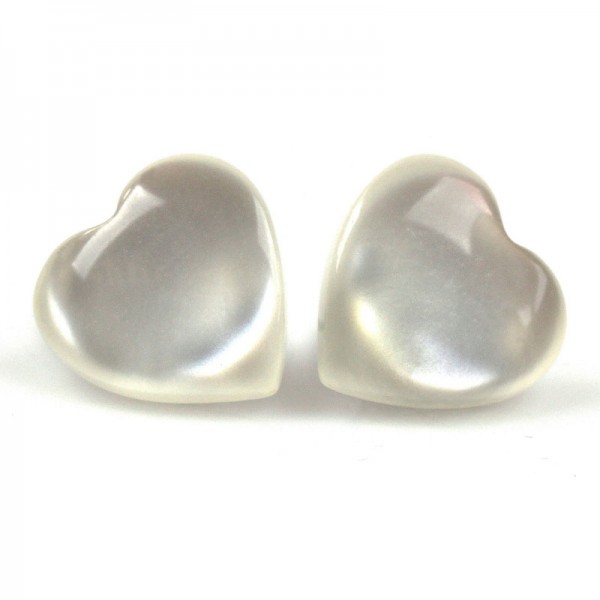 Сережки жіночі "Білі серця", С14063