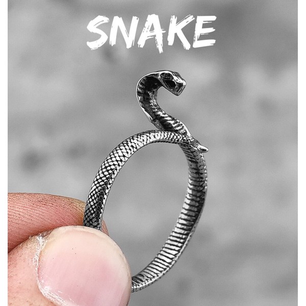Кольцо из стали "Змея" , С14065