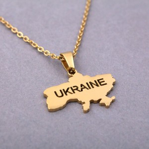 Кулон "Карта Украины. UKRAINE", С14083