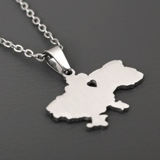 Кулон "Карта України. Серце"