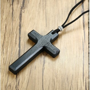 Дерев'яний хрест, чорний 