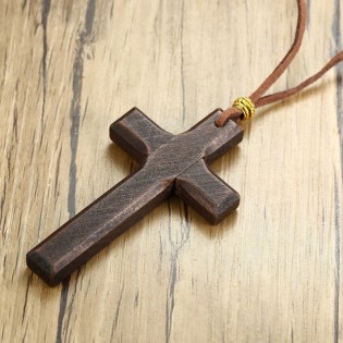 Деревянный крест, коричневый
