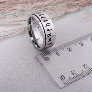 Мужское кольцо спиннер "Руны викингов", С14422