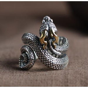 Кольцо из стали "Змея", С14432
