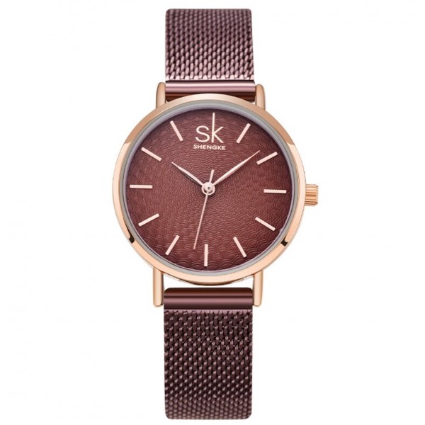 Часы женские "SK", коричневый, С14540