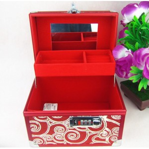 Шкатулка для украшений органайзер коробка красная, С14593