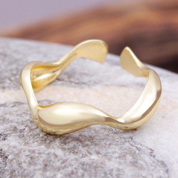 Кольцо женское "Волна", С14600