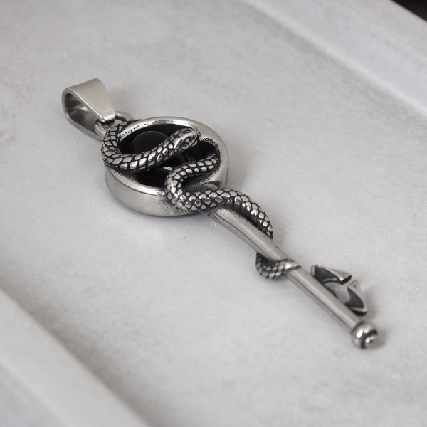Кулон з сталі "Ключ і змія", C14994