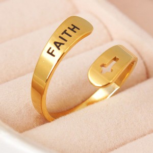 Женское кольцо "Вера", золотистое, C15008