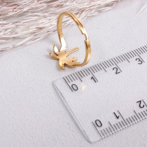 Женское кольцо "Пальма", золотистое, C15009