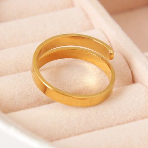 Женское кольцо "Не останавливайся", золотистое, C15014