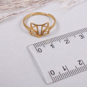 Женское кольцо "Лиса", золотистое, C15015