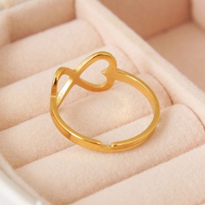 Женское кольцо "Бесконечность", золотистое, C15028