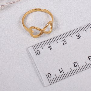 Женское кольцо "Бесконечность", золотистое, C15028