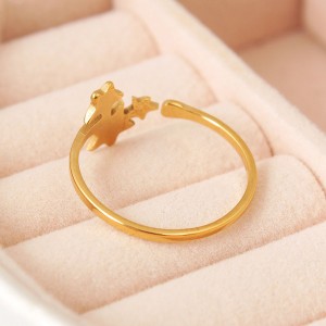 Женское кольцо "Звезды", золотистое, C15034