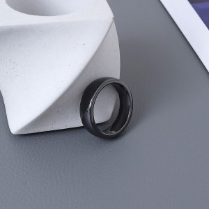 Кільце з кераміки, чорне, 6 мм, C15090