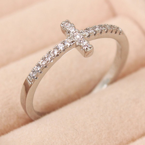 Женское кольцо "Крест", C15186