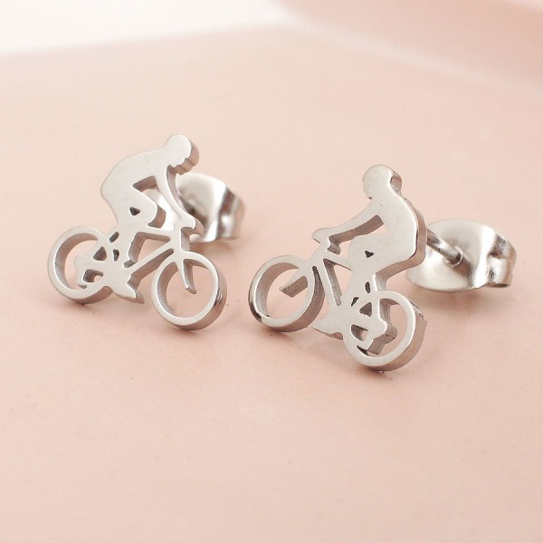 Сережки "Велосипед", С15234
