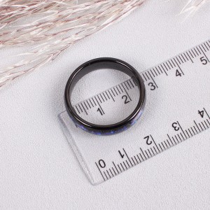 Кольцо из карбида вольфрама, с опалом, 6 мм, С15241