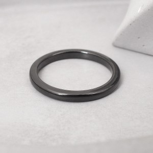 Кільце з кераміки, чорне, 2 мм, С15242