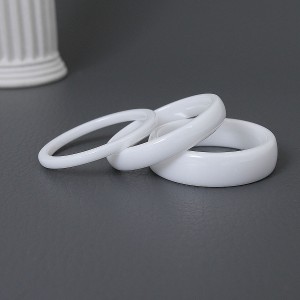 Кільце з кераміки, біле, 4 мм, С15244
