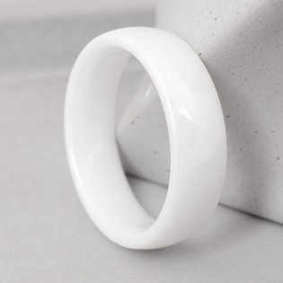 Кольцо из керамики, 6 мм, белое
