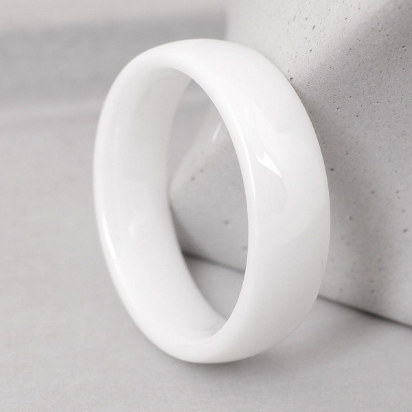Кільце з кераміки, біле, 6 мм, С15245