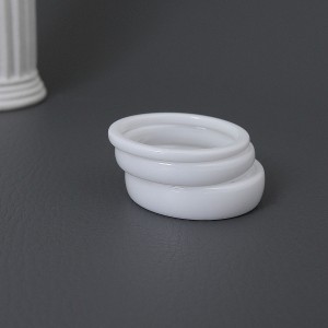 Кільце з кераміки, біле, 6 мм, С15245