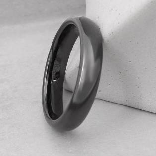 Кольцо из керамики, 4 мм, черное