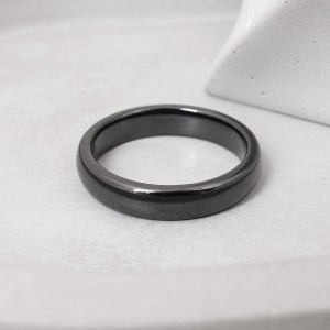 Кільце з кераміки, чорне, 4 мм, С15246