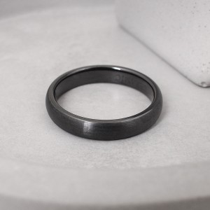 Кільце з кераміки, чорне, 4 мм, матове, С15247