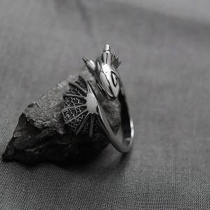 Перстень зі сталі "Дракон", С15361