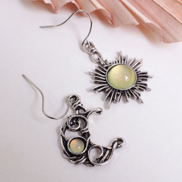 Сережки жіночі "Місяць і сонце", С15376