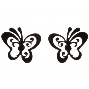 Сережки "Метелики" чорні, С15425