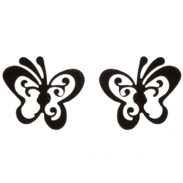 Сережки "Метелики" чорні, С15425