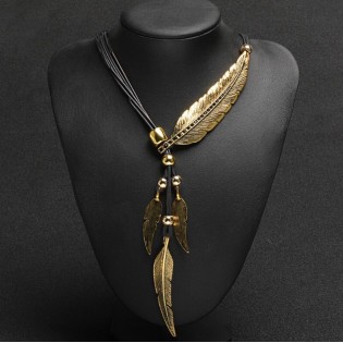 Ожерелье женское "Перья"