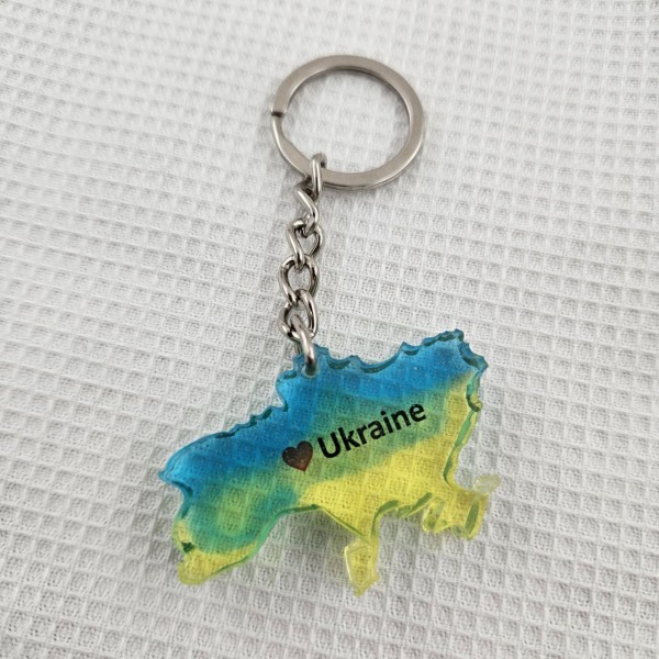 Брелок из смолы "Украина", ручная работа, С15522