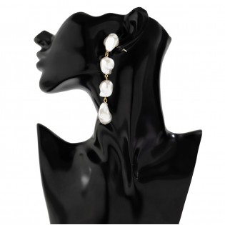 Жіночі висячі сережки, з перлами
