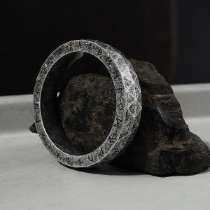 Кольцо из стали "Руны викингов", С15739