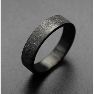 Кольцо из стали матовое, черное 5 мм
