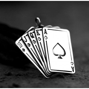 Кулон из стали "Карты. Покер", С15824